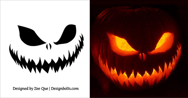 Scared Face Pumpkin Template scared-face-pumpkin-template