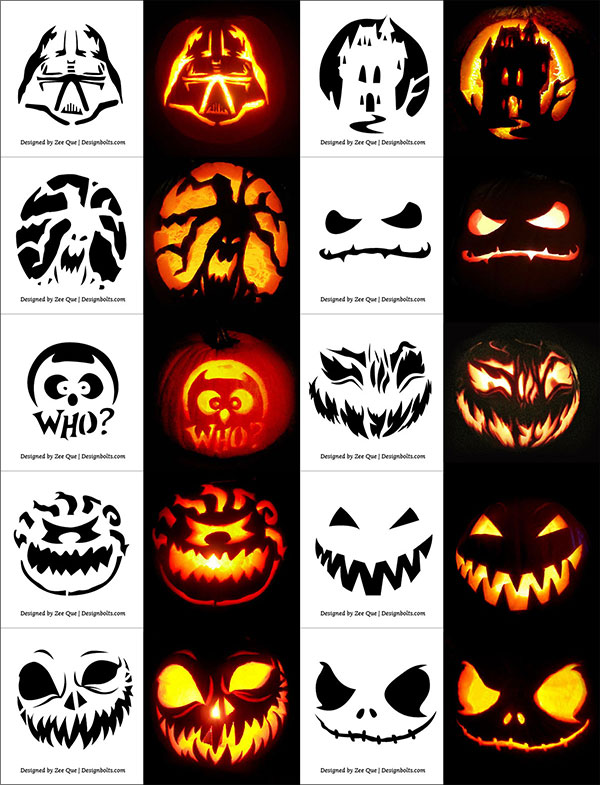 Pumpkin Carving Ideas Free Printable