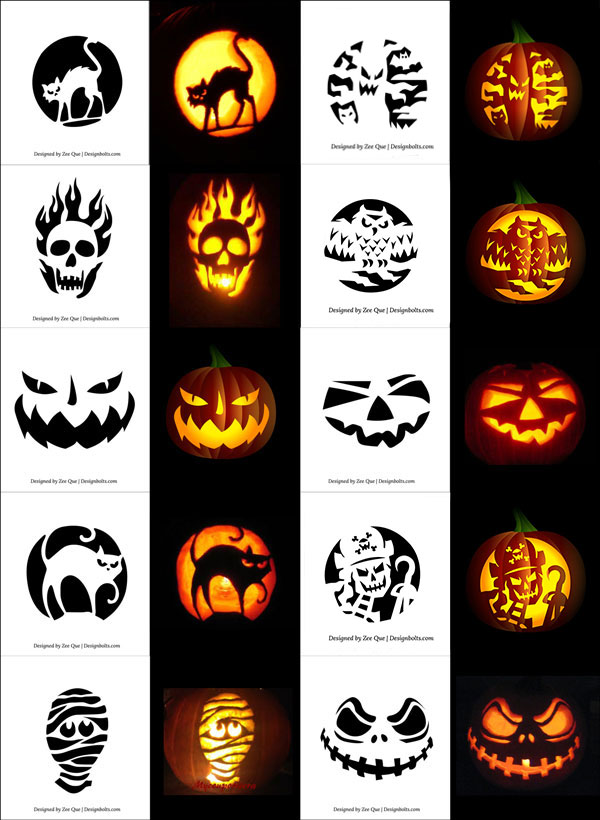 Printable Scary Pumpkin Carving Ideas