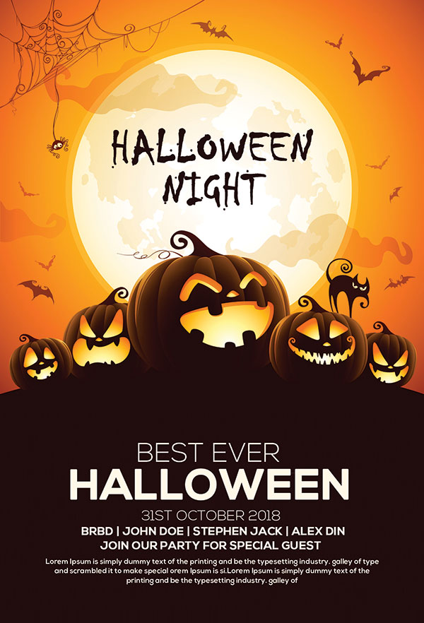 60 Free Halloween Posters Invitation Flyers Print Templates 2018
