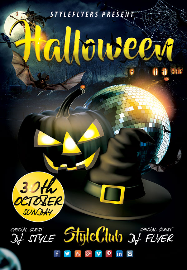 Halloween Costume Party Flyer Templates