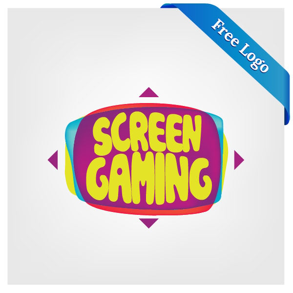 Free Vector Large Screen Display Video Game Logo Download In Ai Eps Format
