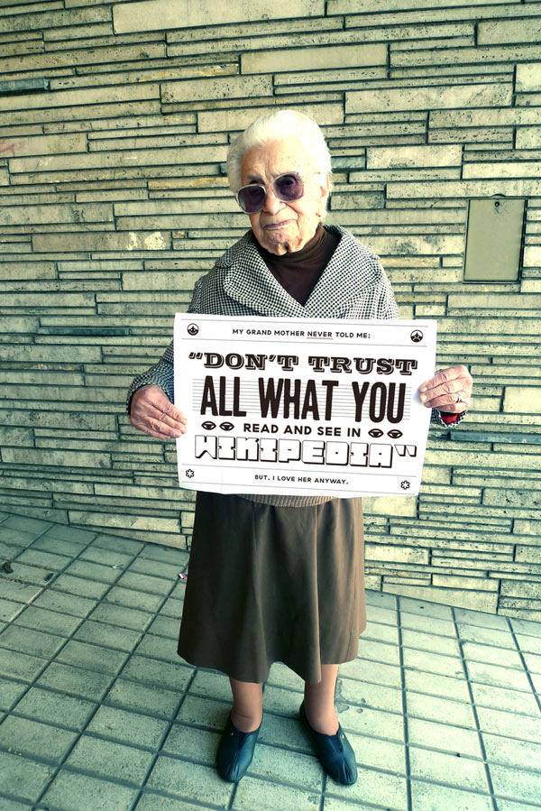 Grandma With Words Of Wisdom | Typography Quotes