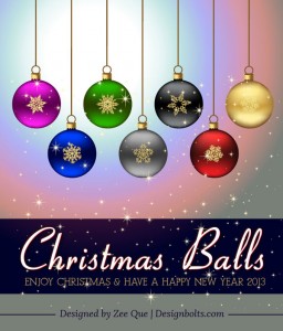 Free Vector Colorful Hanging Christmas Balls Decorations | Free 2012 ...