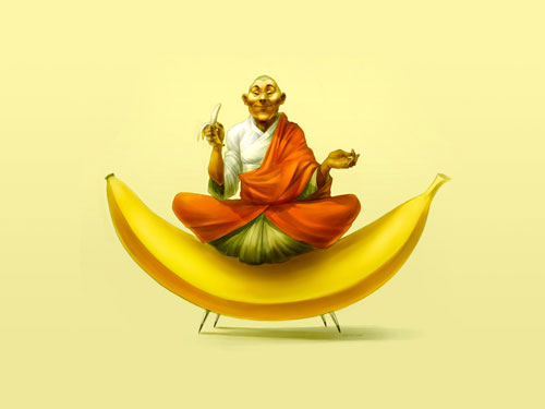 Budha_Banana_Funny_wallpaper_HD