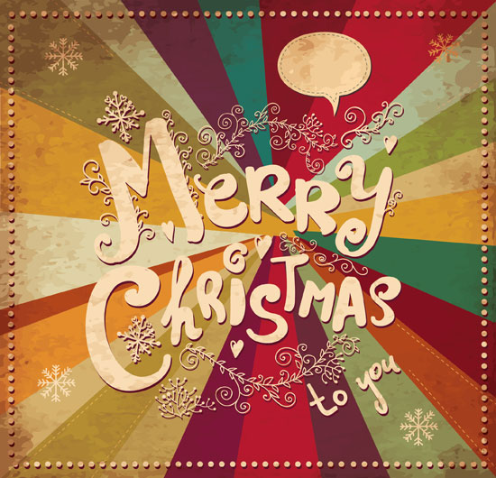 Colorful-Vintage-vector-Christmas-card