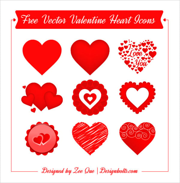 Free Vector Valentine Heart Icons Pngs Ai File