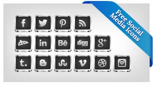 Free-3D-Silver-Black-Social-Media-Icons