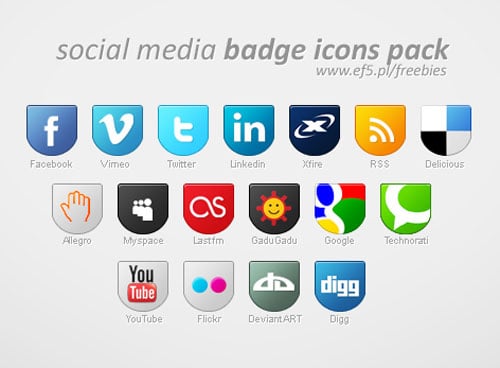 50+ Best Free Social Media Icons Collection | PNG, PSD, HTML/CSS ...