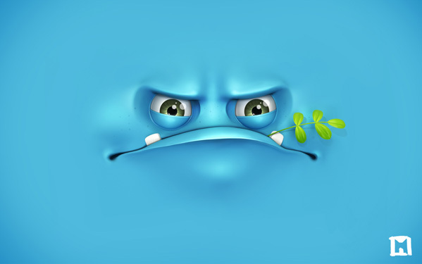 Angry-Face-Blue-HD-Wallpaper-for-Desktop