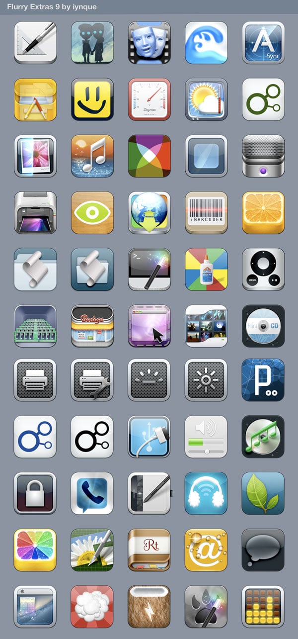 25 Absolutely Free Beautiful iOS iPad iPhone App Icons 