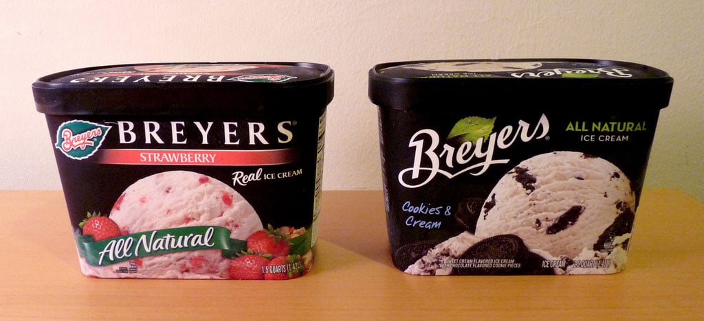 5. Breyers ice cream packaging design.