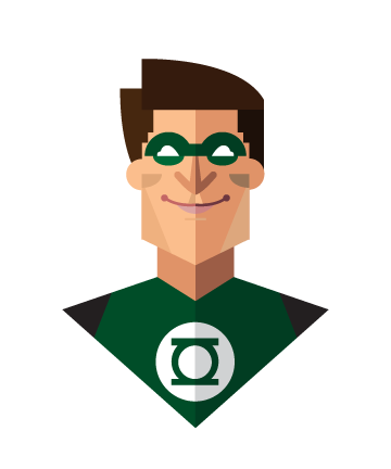 Green-Lantern-Flat-Design