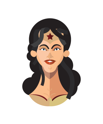 Wonder-Woman-Flat-Design