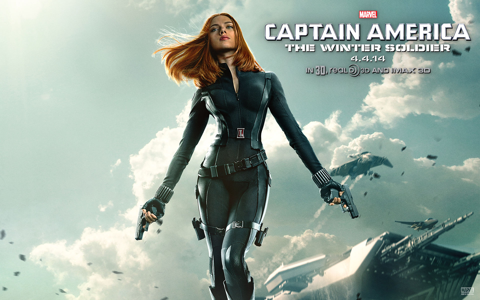 Captain America The Winter Soldier Black Widow HD Wallpaper.