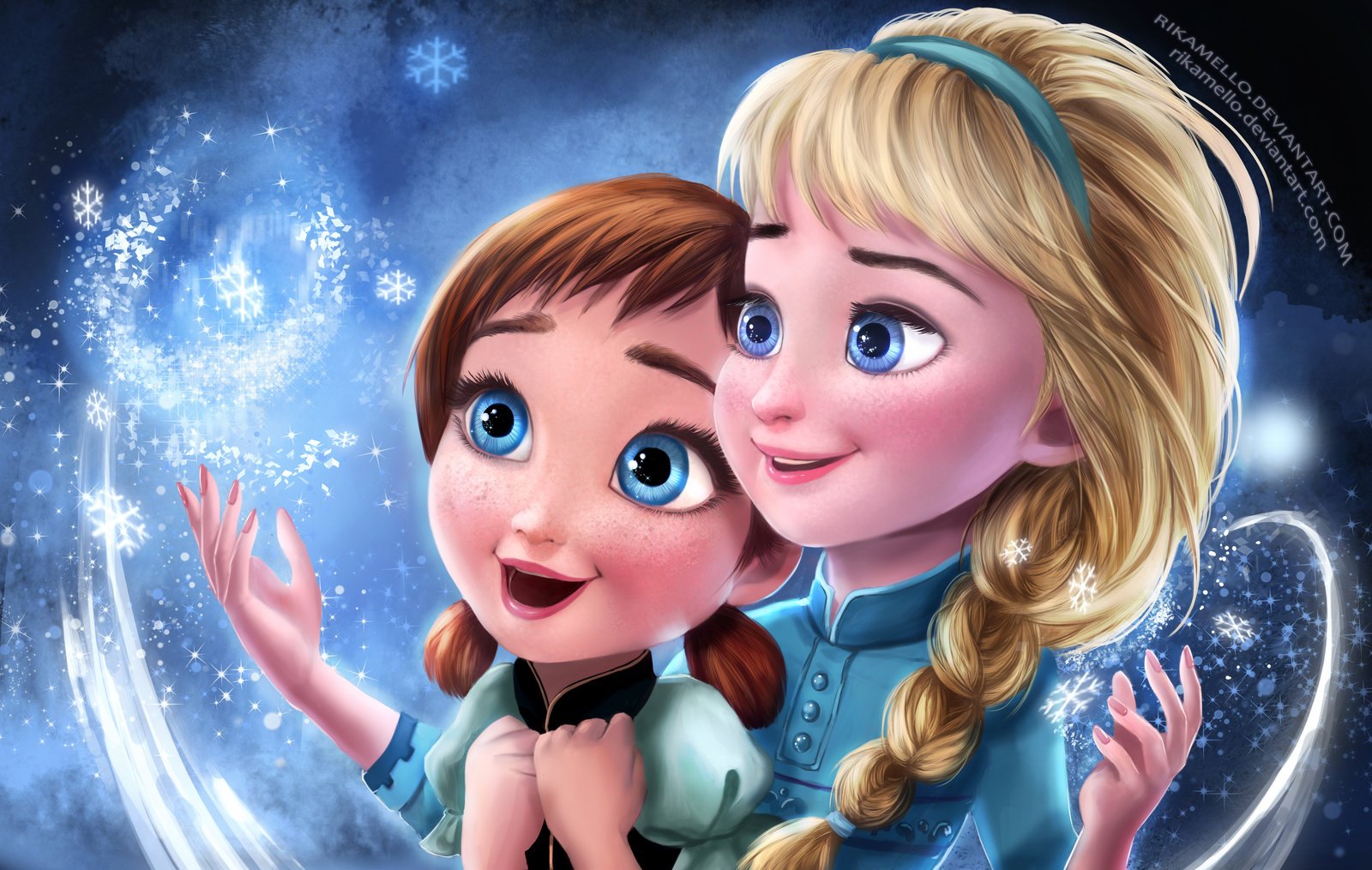 Gambar Frozen Elsa Anna Digital Fan Art Wallpapers Wallpaper Hd Gambar ...
