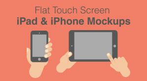 Free-Flat-Touch-Screen-iPad-&-iPhone-Mockup-Ai-&-Eps-File