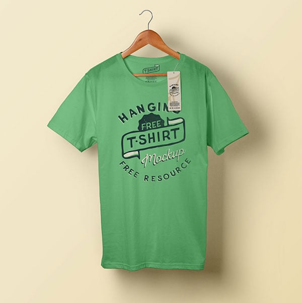 Free-Hanging-T-Shirt-&-Clothing-Tag-Mockup-PSD