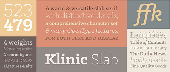 KLINIC-Slab-Serif-font