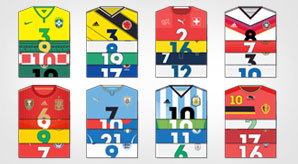 List-of-Fifa-World-Cup-Brazil-2014-Teams-Jerseys-in-Flat-Designs