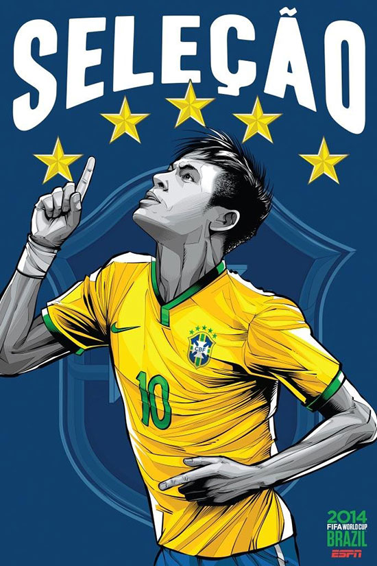 ESPN Brazil Football World Cup 2014 Poster Series by Cristiano Siqueira