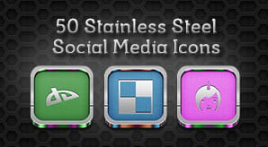 50-Free-Stainless-Steel-Social-Media-Icons