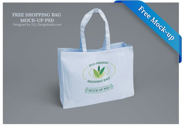 Tote bag mockup, eco-friendly PSD