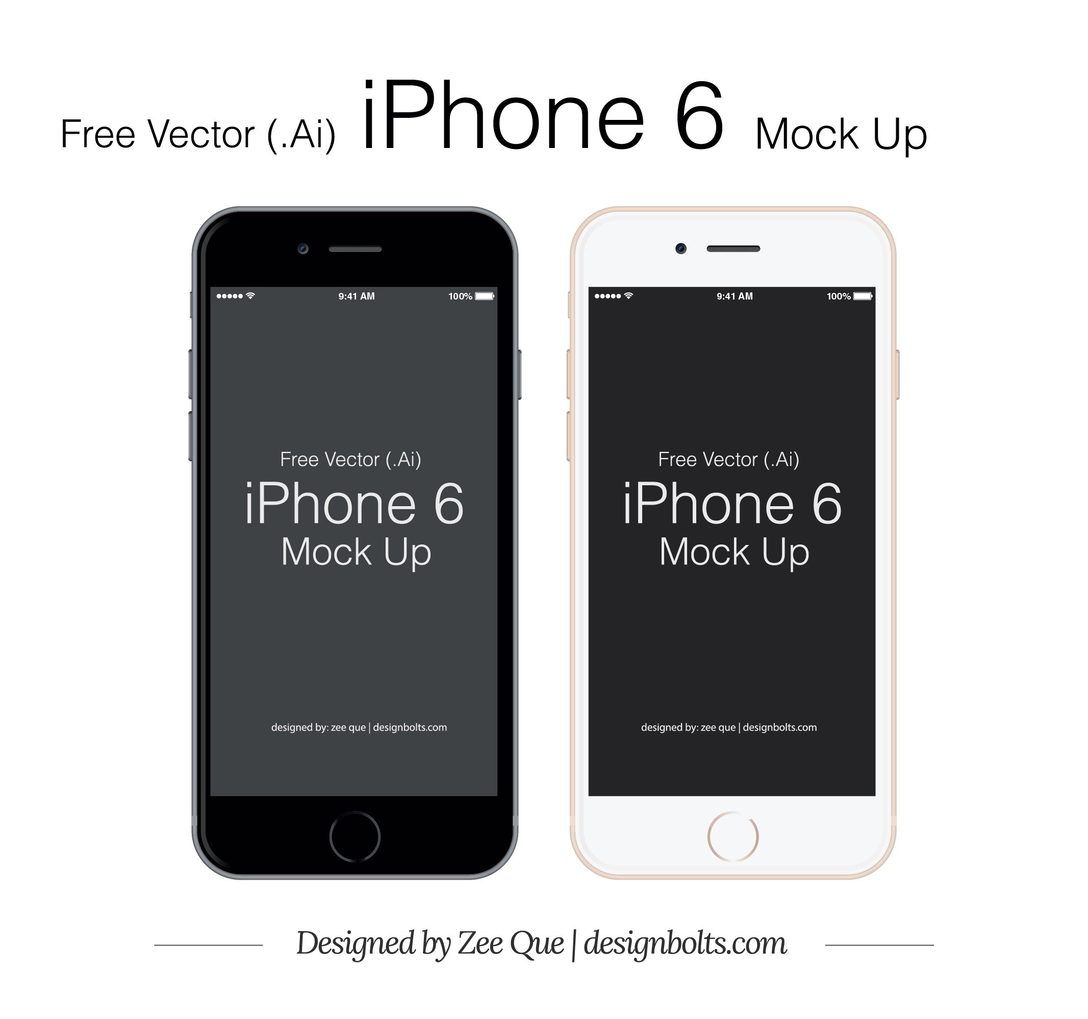 Download Free Vector Apple Iphone 6 Mockup In Ai Eps Format