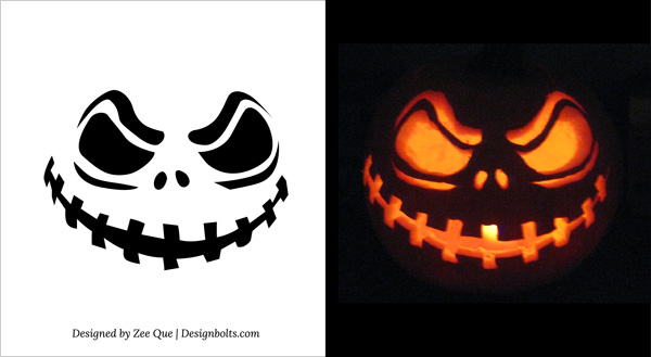 10 Free Printable Scary Pumpkin Carving Patterns Stencils Ideas 2014