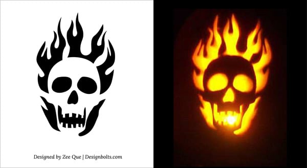 10 Free Printable Scary Pumpkin Carving Patterns Stencils And Ideas 2014