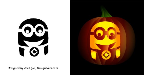 10 Best Free Minion Pumpkin Carving Stencils / Patterns & Ideas for ...
