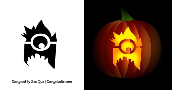 Free Simple & Easy Pumpkin Carving Stencils / Patterns for Kids 2014