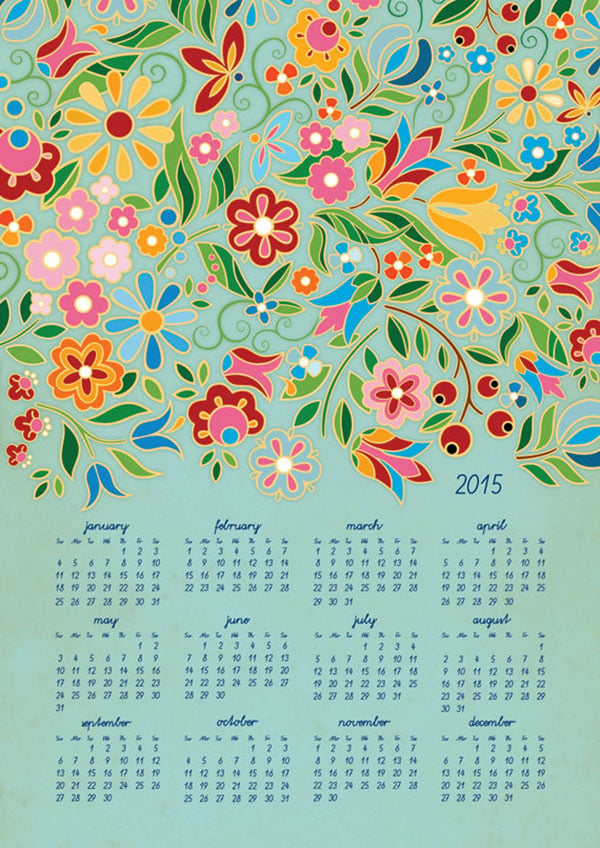 Get the Best Wall Calendar of 2015 from 20 Beautiful Options