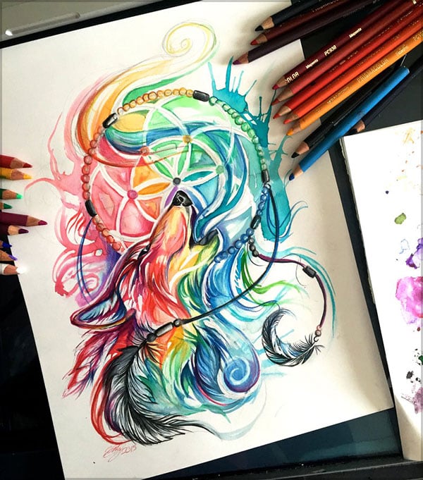 Colour Pencil Sketches Images