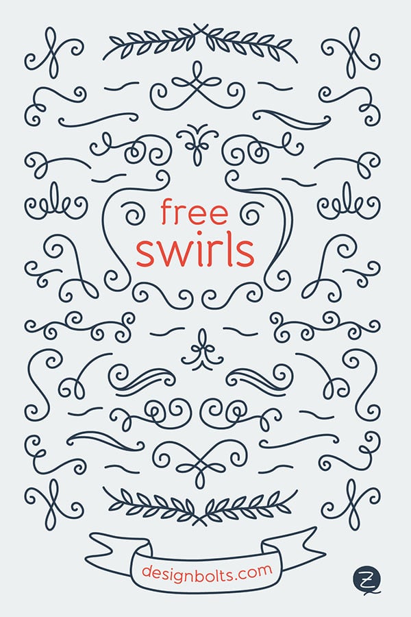 Download Free Decorated Vector Swirls for Letterers & Graphic Designers