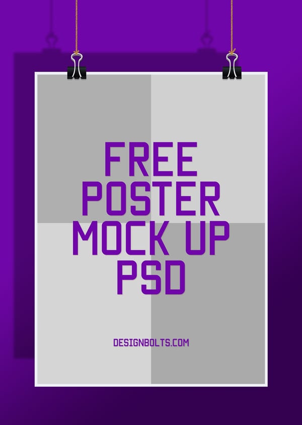 free high quality poster mockup psd file