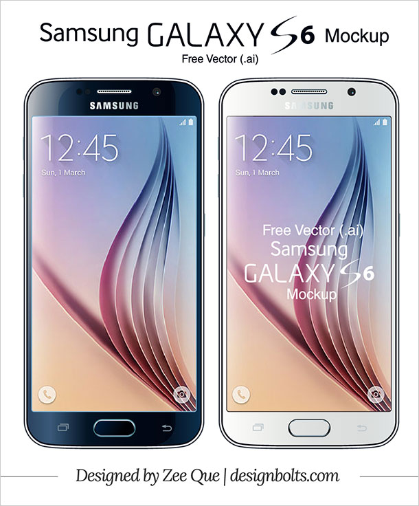 Malaise Attent verdwijnen Free Vector Samsung Galaxy S6 & Edge Mockup in .ai Format