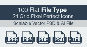 100-Flat-Pixel-Perfect-File-Typ-Extension-Icons-in-Vector-Ai-&-PSD-Format