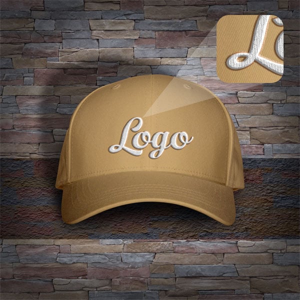 Download Free Men's P-Cap/ Hat Mockup PSD with Woven Text Logo