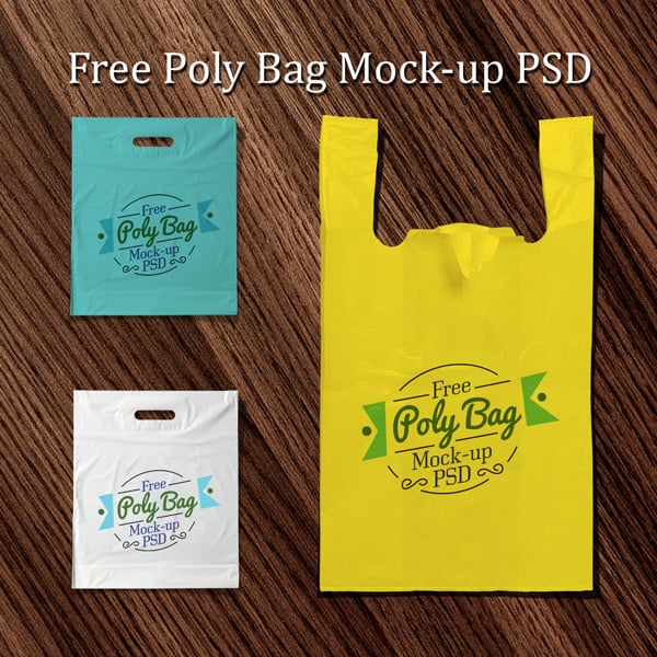 Download Free Plastic Poly Bag Mock Up Psd