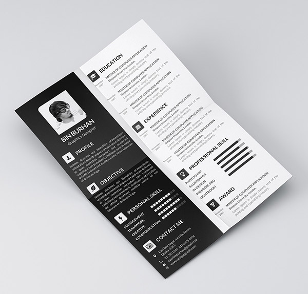 50+ Beautiful Free Resume (Cv) Templates In Ai, Indesign & Psd Formats