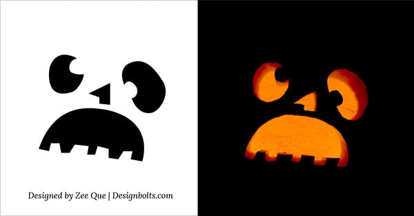 Cute, Funny, Cool & Easy Halloween Pumpkin Carving Patterns / Stencils ...