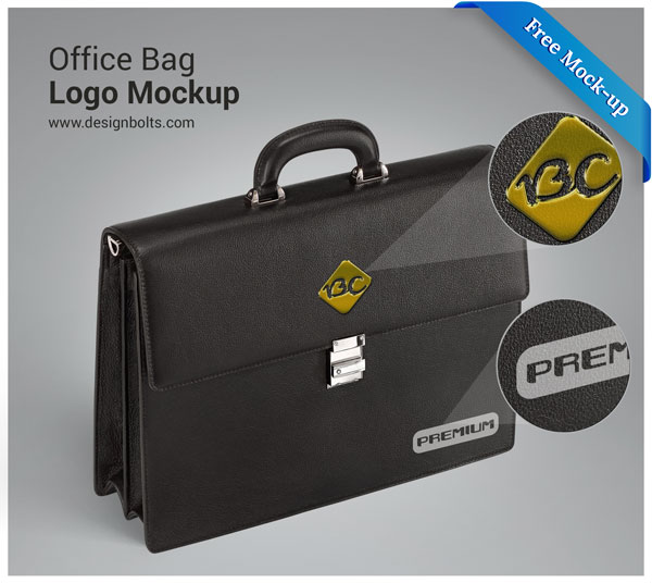 Download Free High Quality Office Bag Logo Mockup PSD