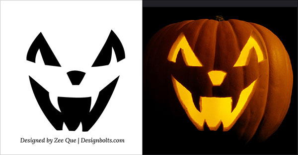15 Free Printable Scary Halloween Pumpkin Carving Stencils / Patterns & Ideas 2015