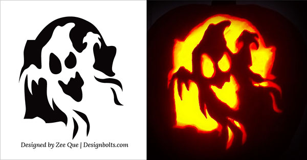 Printable Ghost Pumpkin Carving