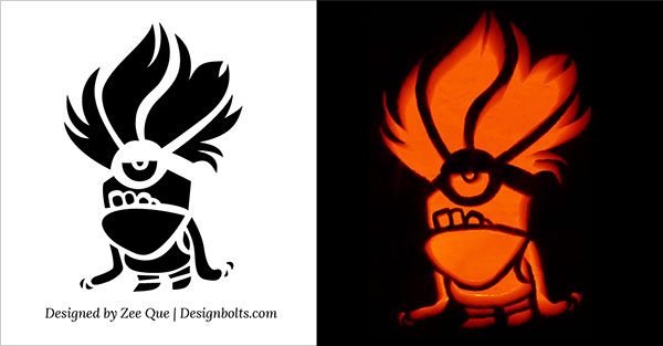 Despicable Me Minion Pumpkin Stencils