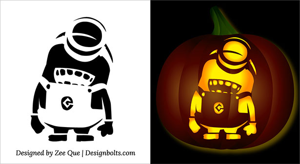 10 Best Free Minion Pumpkin Carving Stencils / Patterns & Ideas for ...