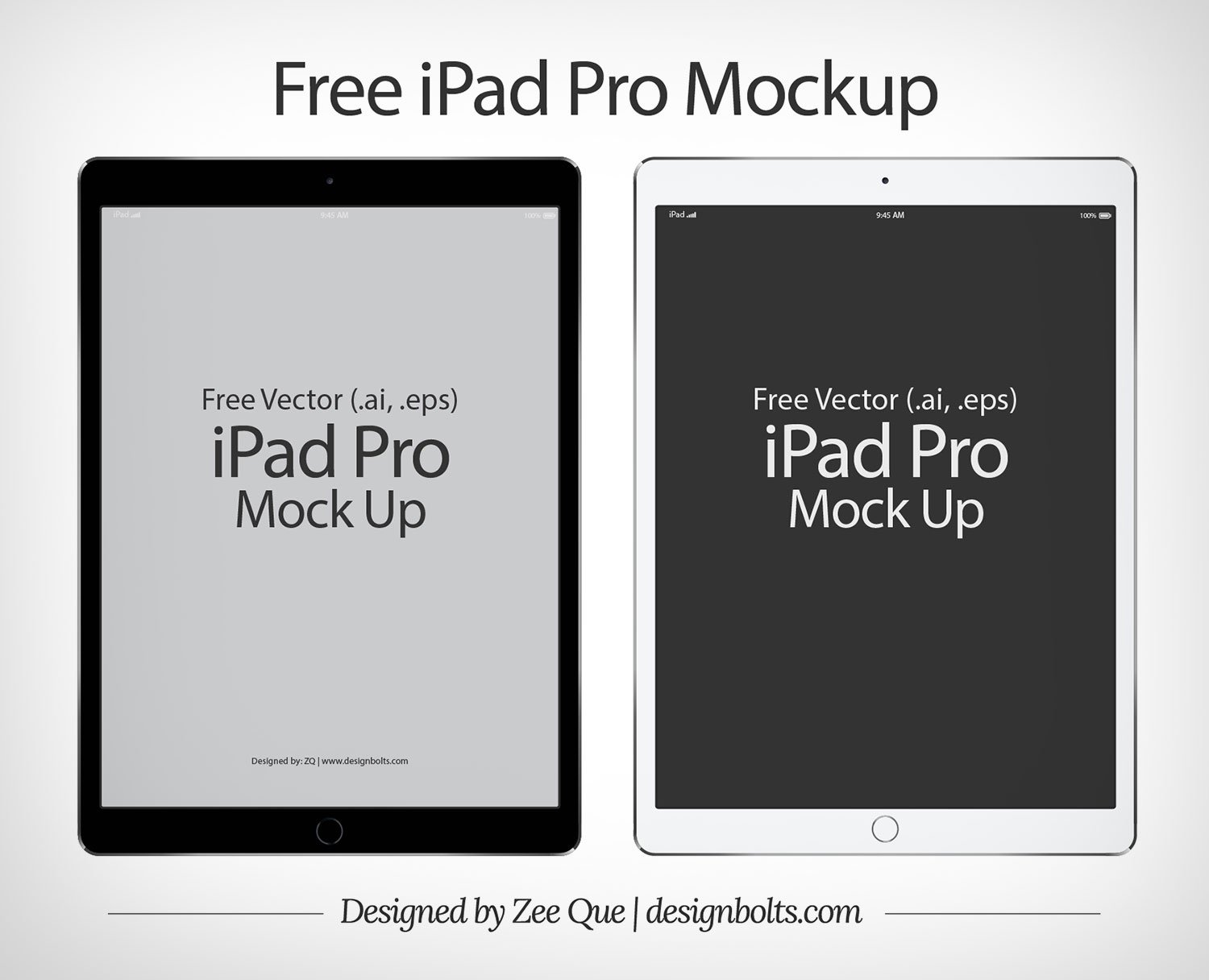 Download Free Vector Apple iPad Mini 4, Air 2 & Pro Mock-up in Ai ...