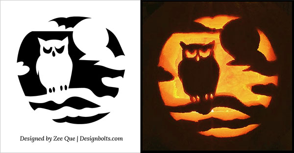 10 Free Halloween Scary & Cool Pumpkin Carving Stencils / Patterns ...