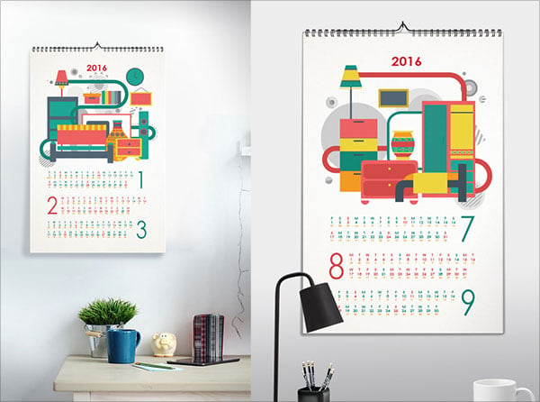 25 Best New Year 2016 Wall Desk Calendar Designs For Inspiration